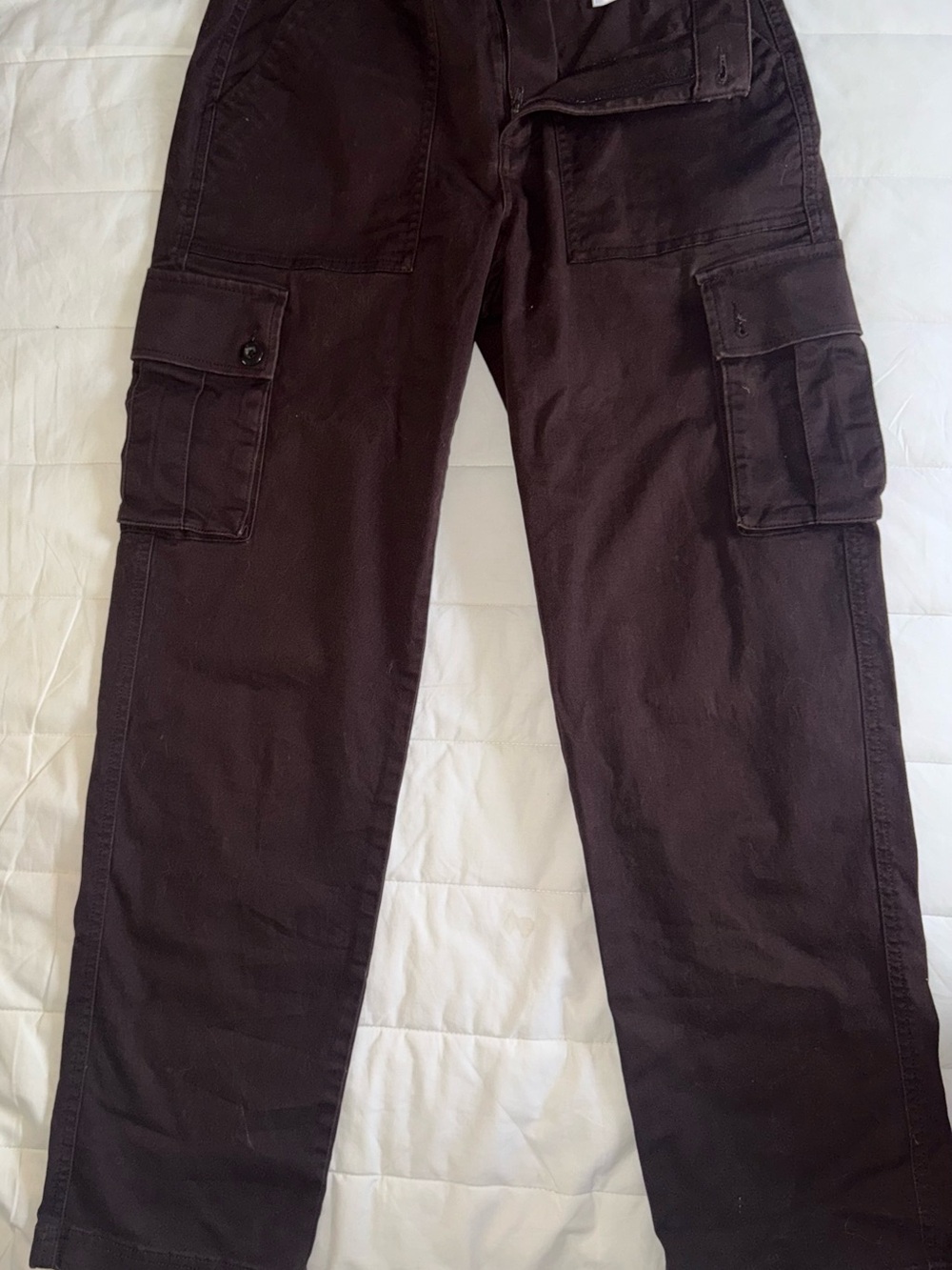 twik Black Straight-Leg Cargo Pants